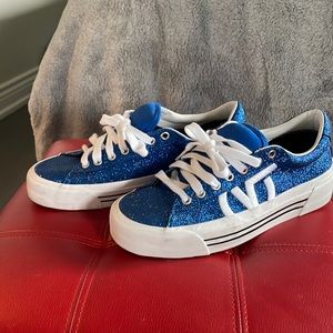 Blue sparkly Vans Ultra Cush size 9